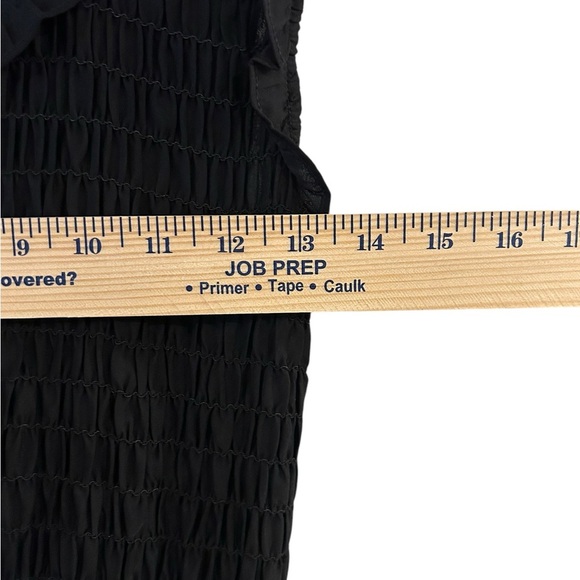 Max Studio dress textured Georgette & velvet maxi black Sz Small - Picture 5 of 5